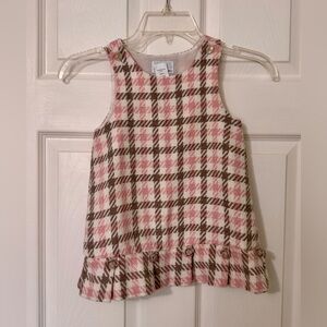 Florence Eiseman Pink and Brown Plaid Dress